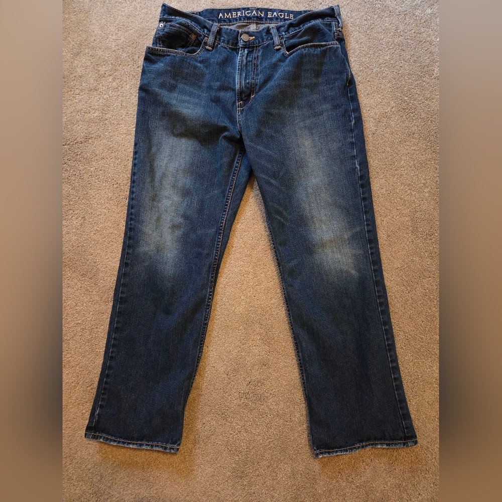 American Eagle Outfitters Dark Blue Relaxed Jeans